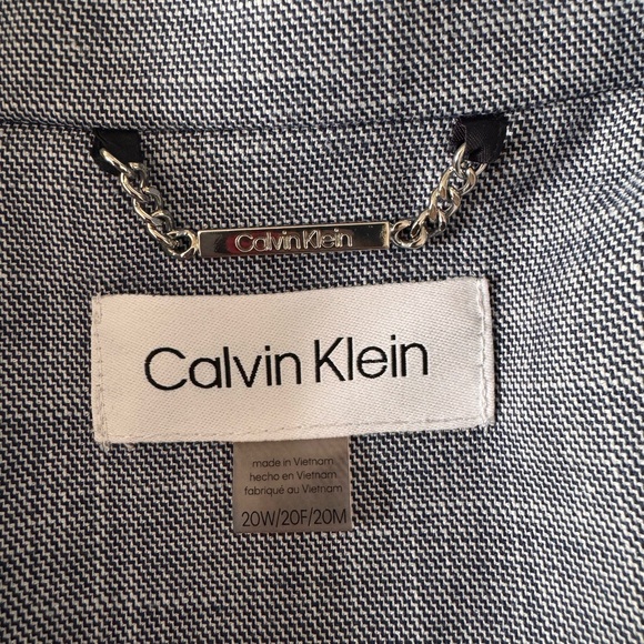 Calvin Klein Blue Pattern Blazer 20W Plus Size Blazer - Picture 4 of 4